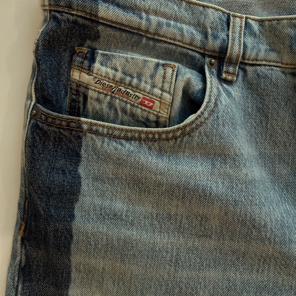 Diesel Two-Tone Blue Jeans